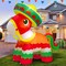 Cinco De Mayo Inflatables Outdoor Decorations, 6 FT Fiesta Pinata with Taco Sombreros Built-in LEDs May 5 Blow Up Mexican Inflatable for Holiday, Party, Indoor, Home, Garden, Lawn